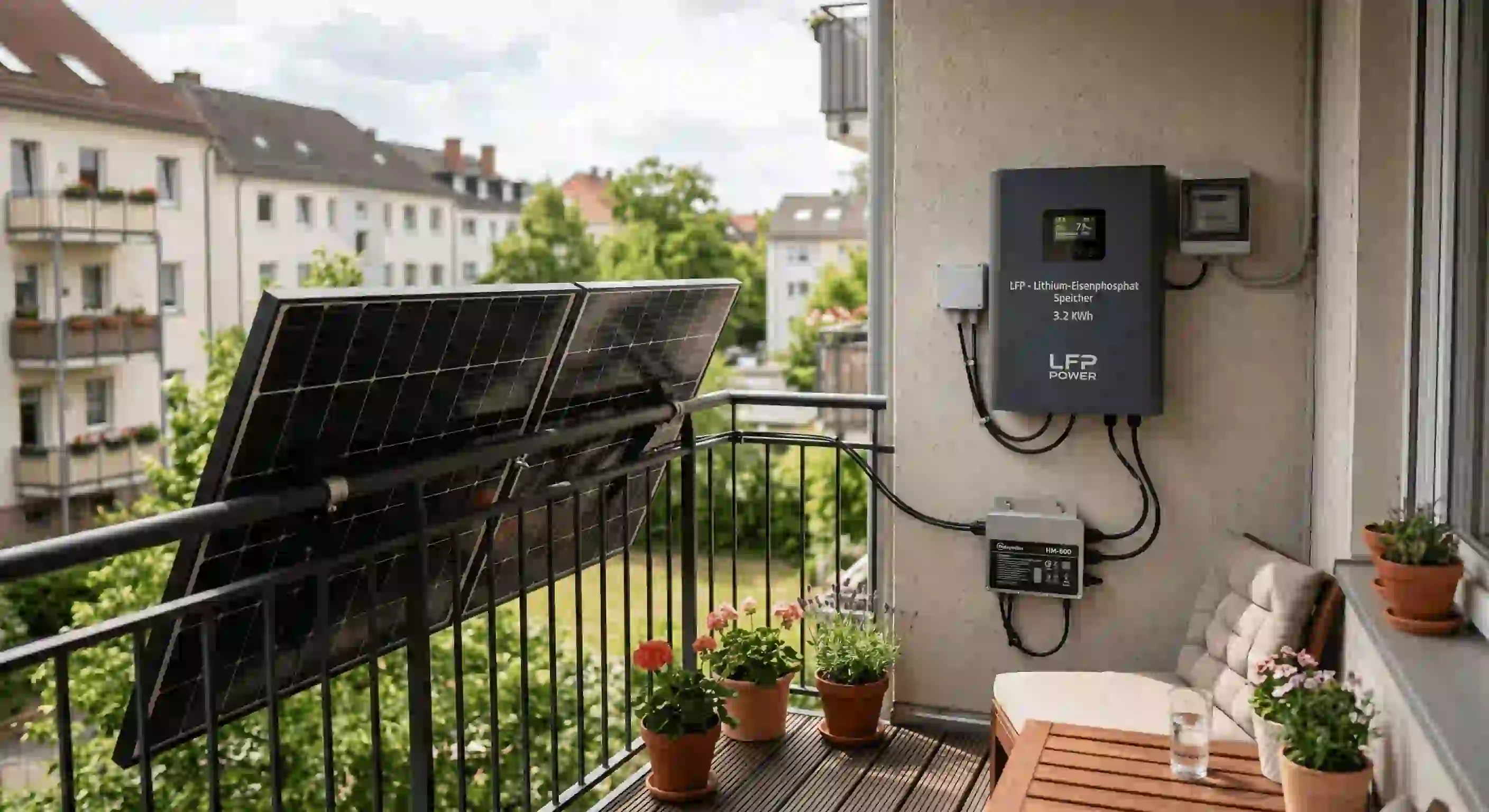 Lithium-Eisenphosphat LFP Batteriespeicher für Balkonsolar